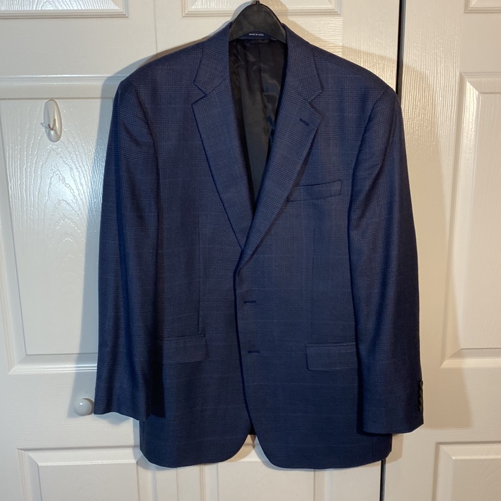 Ralph By Ralph Lauren Silk & Wool Blend Blue Two Button Sport Coat 44L